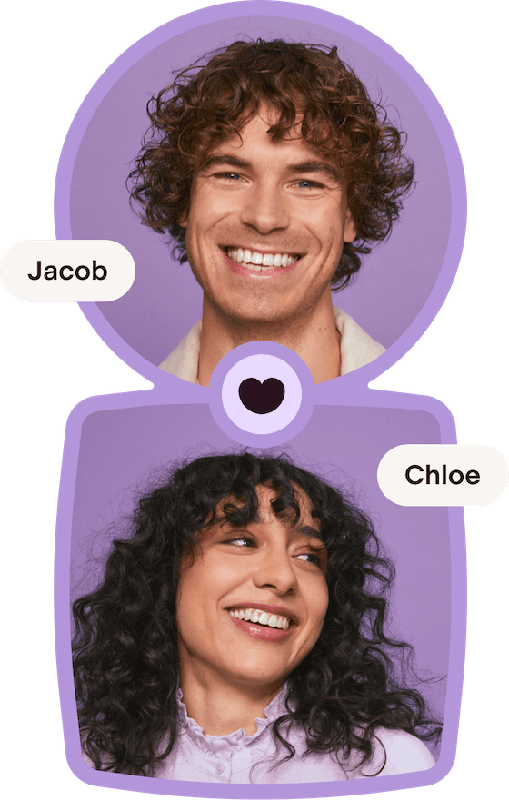 在Badoo上配对成功的两个用户的个人档案